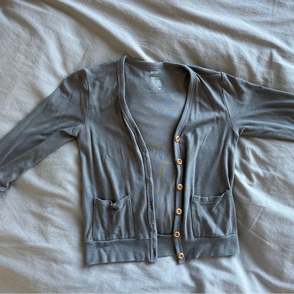 Kyte baby 5T grey cardigan